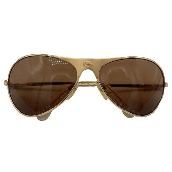 Vintage Gargoyles Toric Aviator Sunglasses | Gold | 56-18-135 | Unisex | Italy - Picture 1 of 8